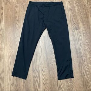 Theory Pants Mens Size 38 Ankle Zip Black Polyester Trousers 28” Inseam